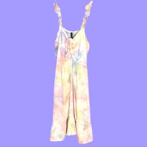 Raviya NWT rayon pastel Tie dye dress junior size L